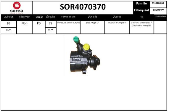 Hydraulické čerpadlo pre riadenie EAI SOREA S.A.S