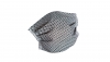 4CARS Dvojvrstvové ochranné bavlnené rúško čierne s gumičkou 1ks - väčšie
