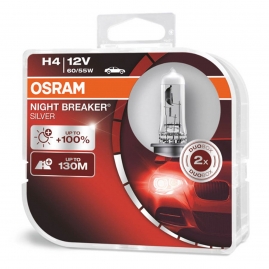 Halogénová žiarovka Osram H4 12V NIGHT BREAKER SILVER +100% /2 ks