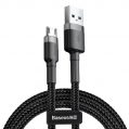 Kábel USB to micro USB Cafule 2.0A 3m black&gray ...